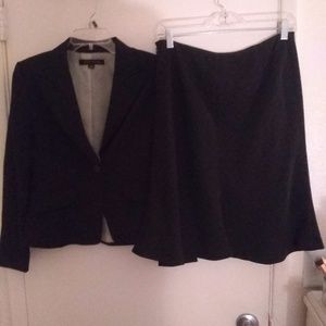 ANN KLEIN PINSTRIPE SUIT - NAVY - 6P